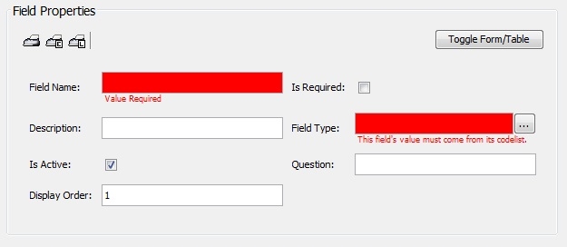 Consent Form Field Properties