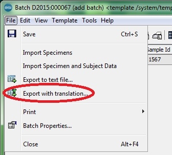 Export with translation option