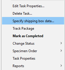 Specify Shipping Box Data