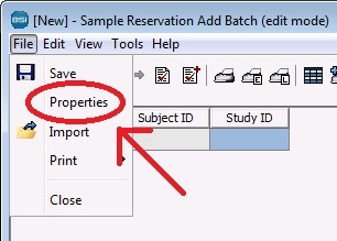 Sample Reservation Batch Properties