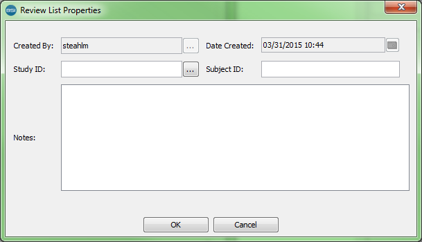 Review List properties