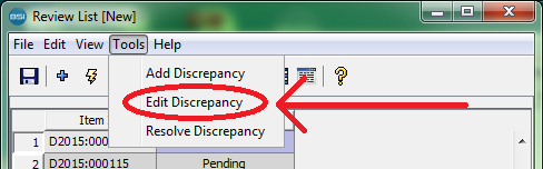 Edit Discrepancy