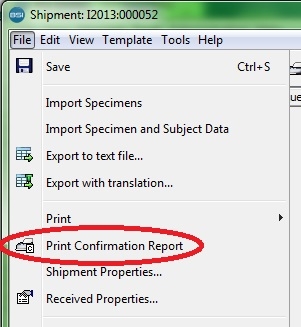 Print Confirmation report