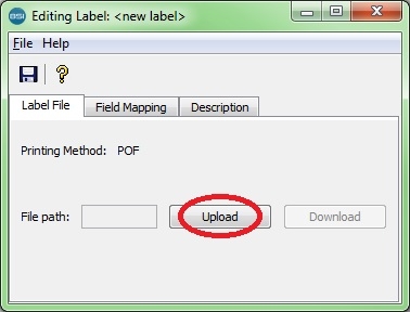Label File Upload button