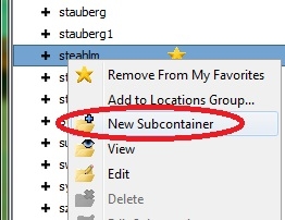 Workbench New Subcontainer