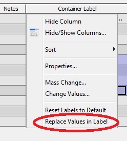 Replace Values in Label