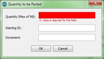 Quantity to be Pasted