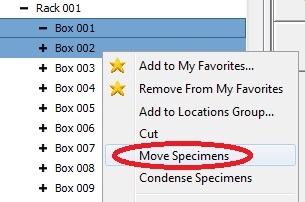 Drag and Drop specimens