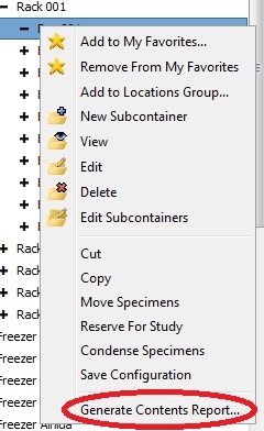 Generate Contents Report
