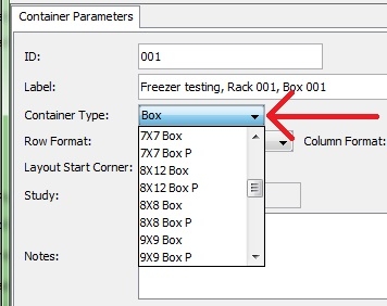 Container Type options