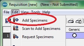 Add Specimens