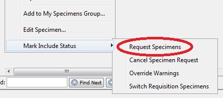 Request Specimens