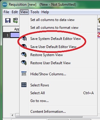 Default Column View