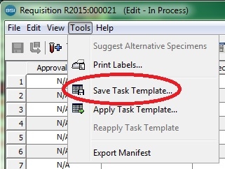 Save Task Template