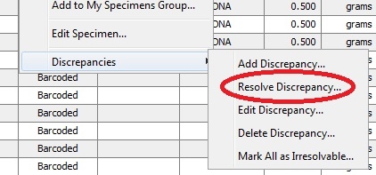 Resolve Discrepancy