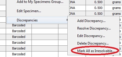 Mark All as Irresolvable