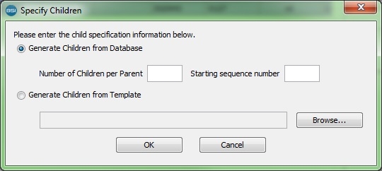 Specify Children dialog