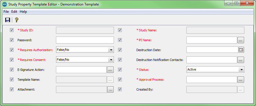 study property templates