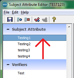 Edit Existing Subject Attributes