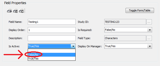 Set subject attribute field inactive