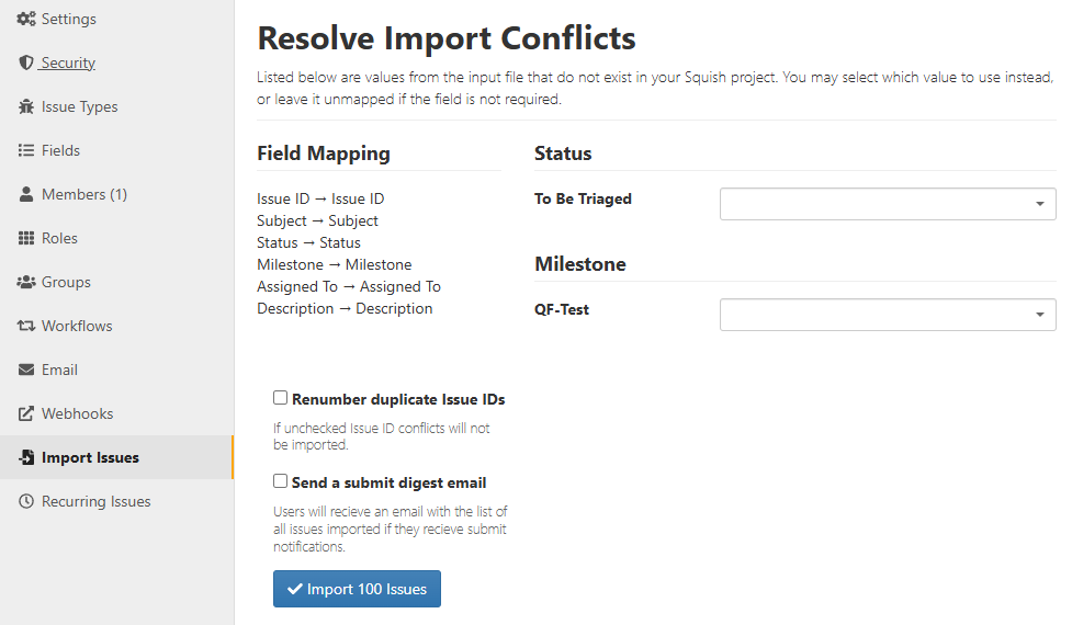 resolving import conflicts