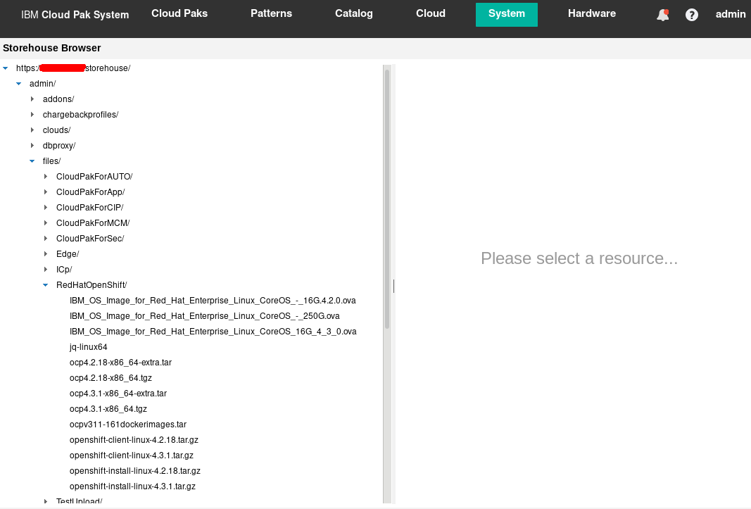 BYOL binaries for Red Hat Openshift V4.3.1 on IBM Cloud Pak System Images have been loaded