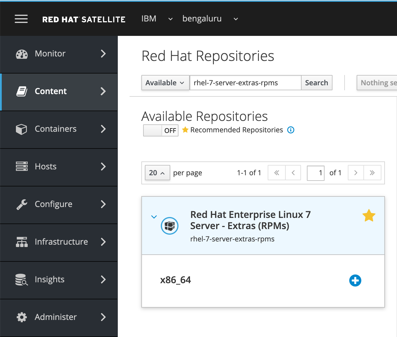 Enabling an additional Red Hat repository in RHSS