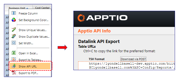 API URL