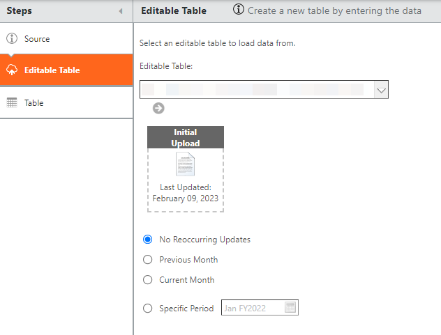 Change Editable Table from Generated to a simple editable table | Platform