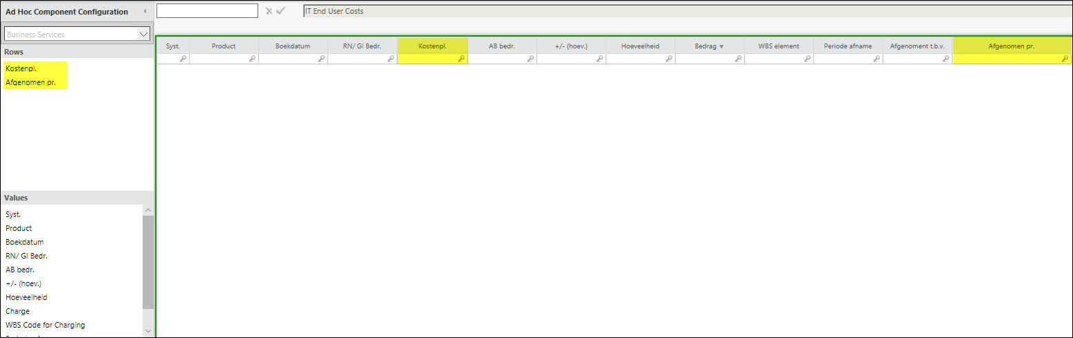Checking Column Order Apptio report table column order issue | Platform