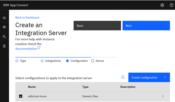 IntServer with attached config