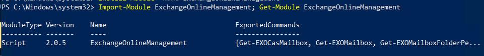 Exchange Online先進認証:Exchange Online Powershell (EXO) V2 モジュール導入方法