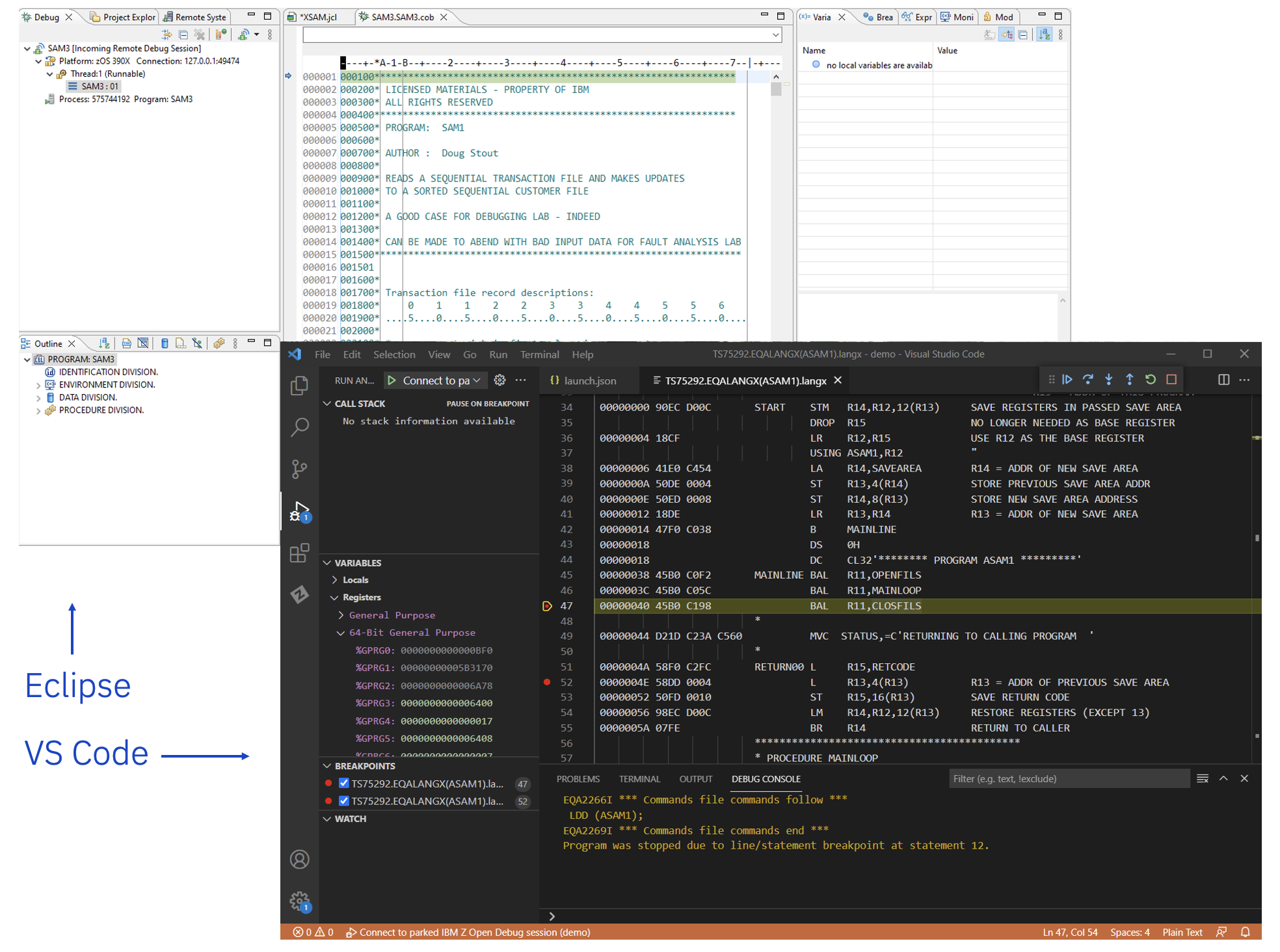 Select/Start - IBM Developer for z/OS on Eclipse and VS Code, part 2-2