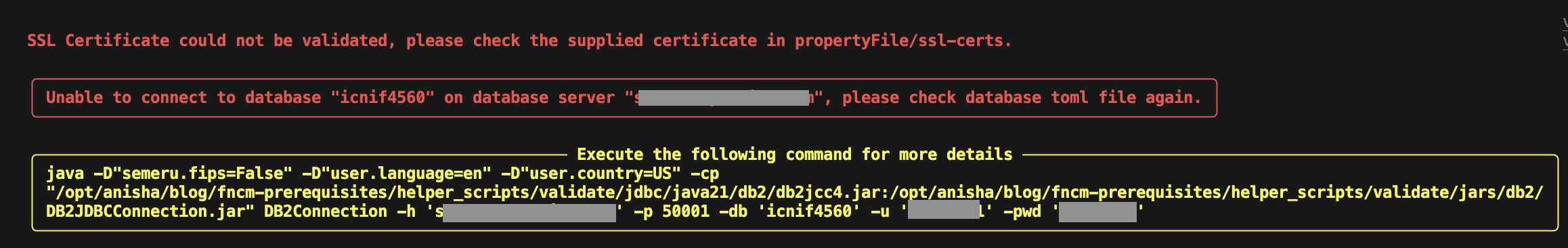 Validation errors