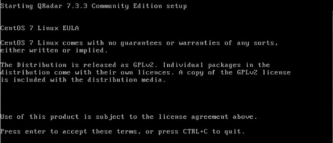 qradar ce install eula