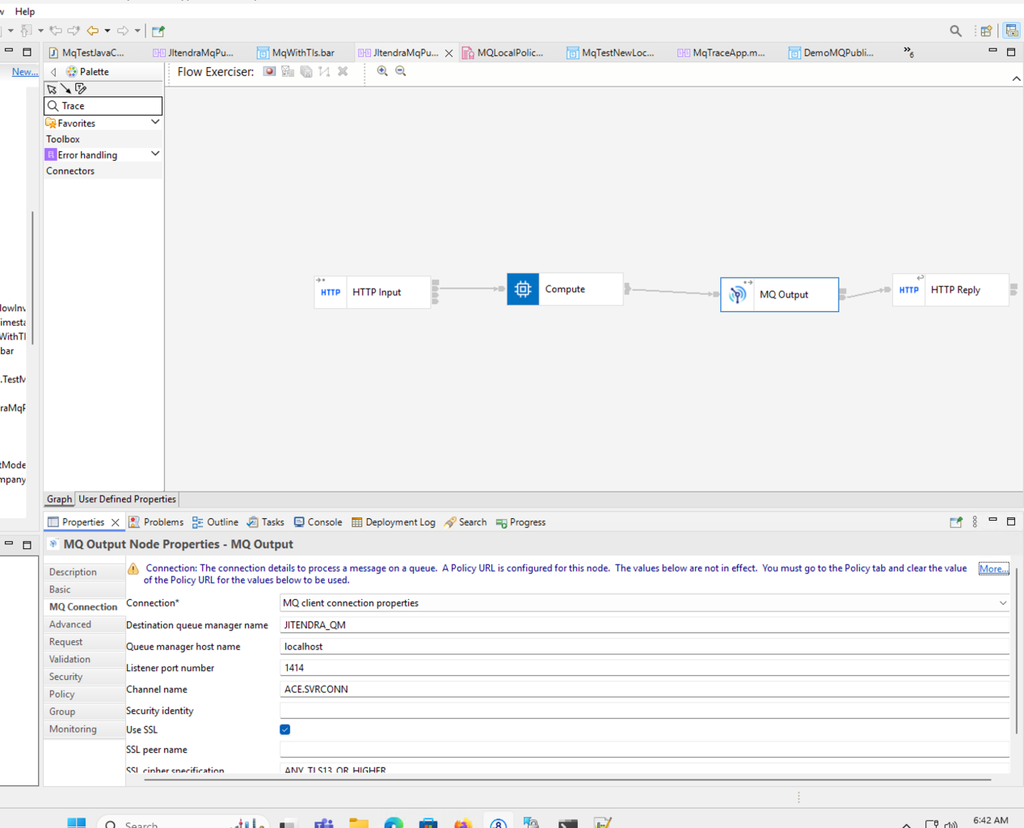 ACE Toolkit showing nodes