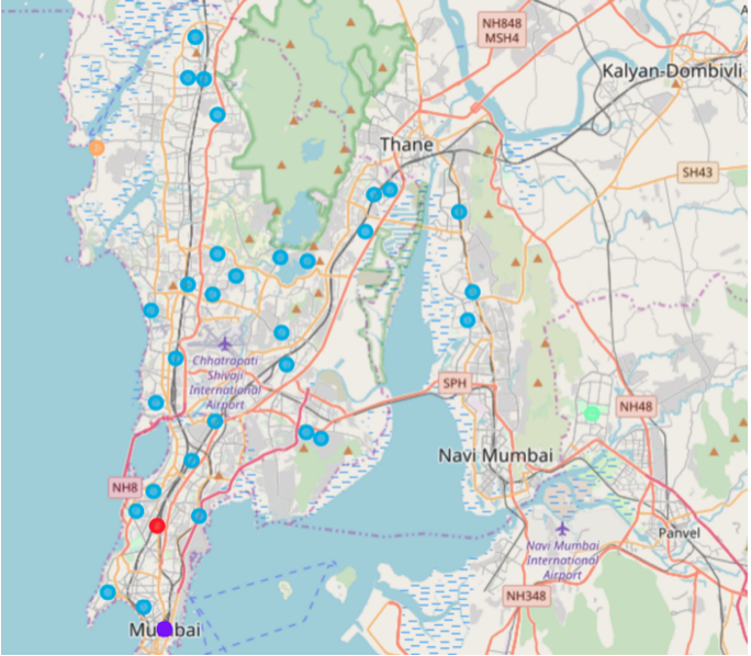 Clusters of neighbourhoods in Mumbai
