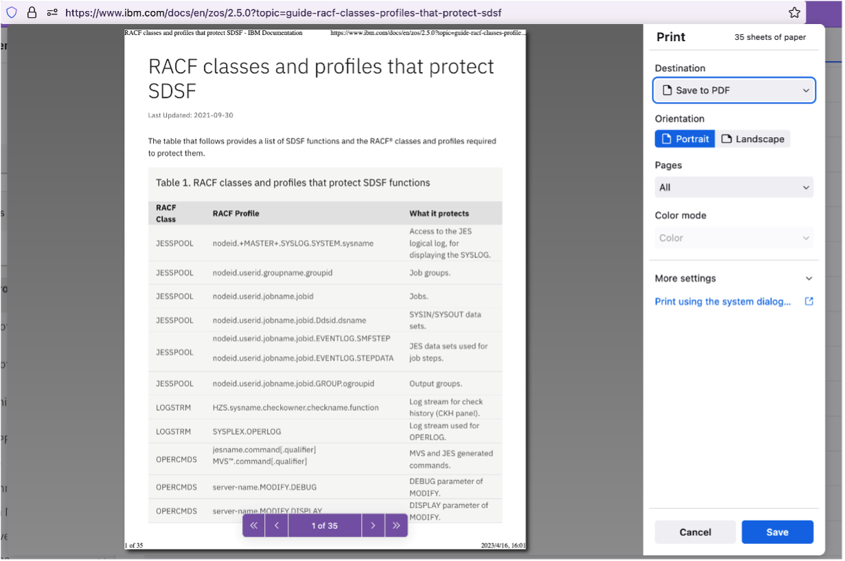 How does z/OSMF SCA help SDSF simplify security configurations