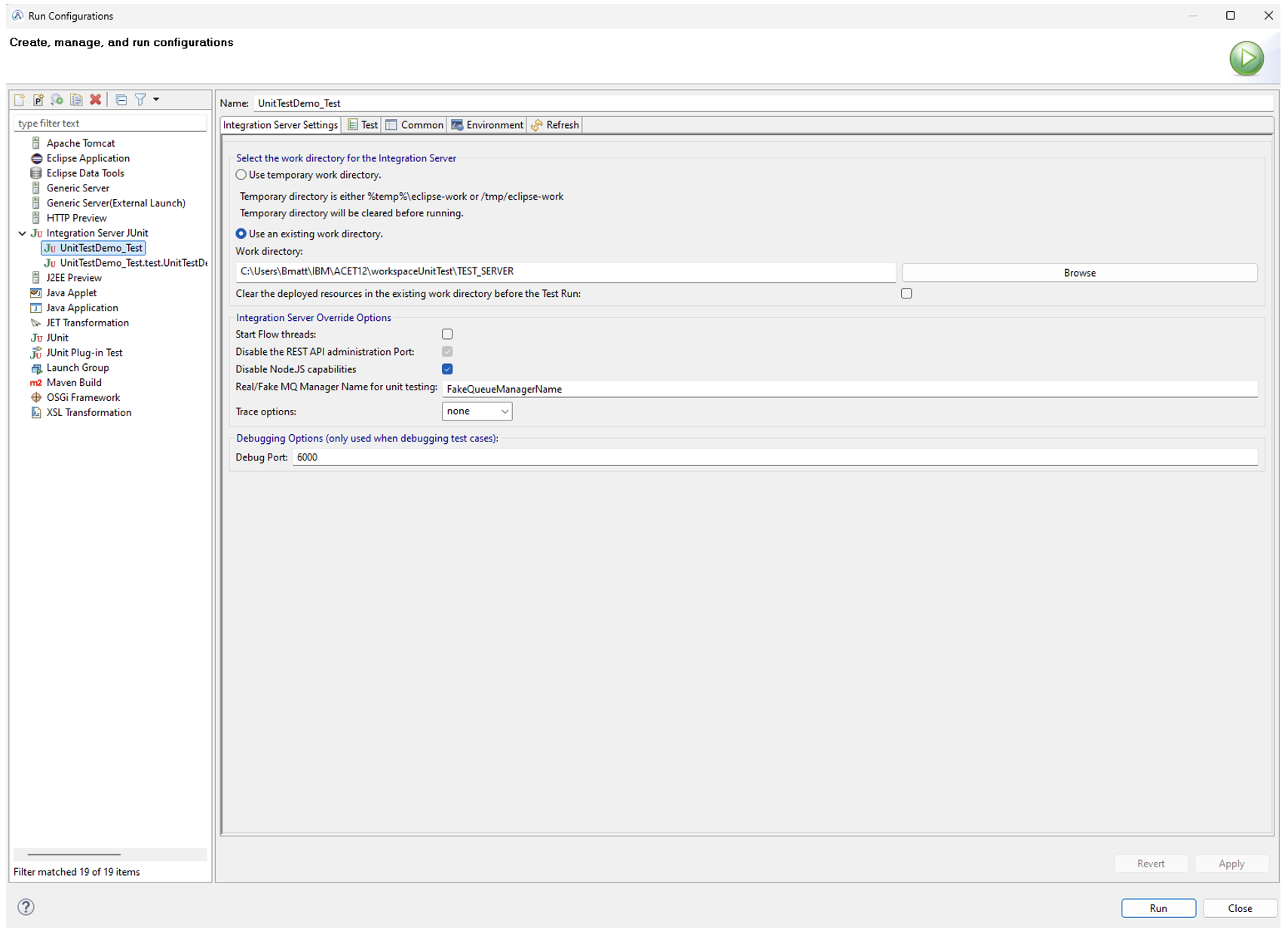 Running Unit Tests in IBM App Connect Toolkit Using a Custom ...
