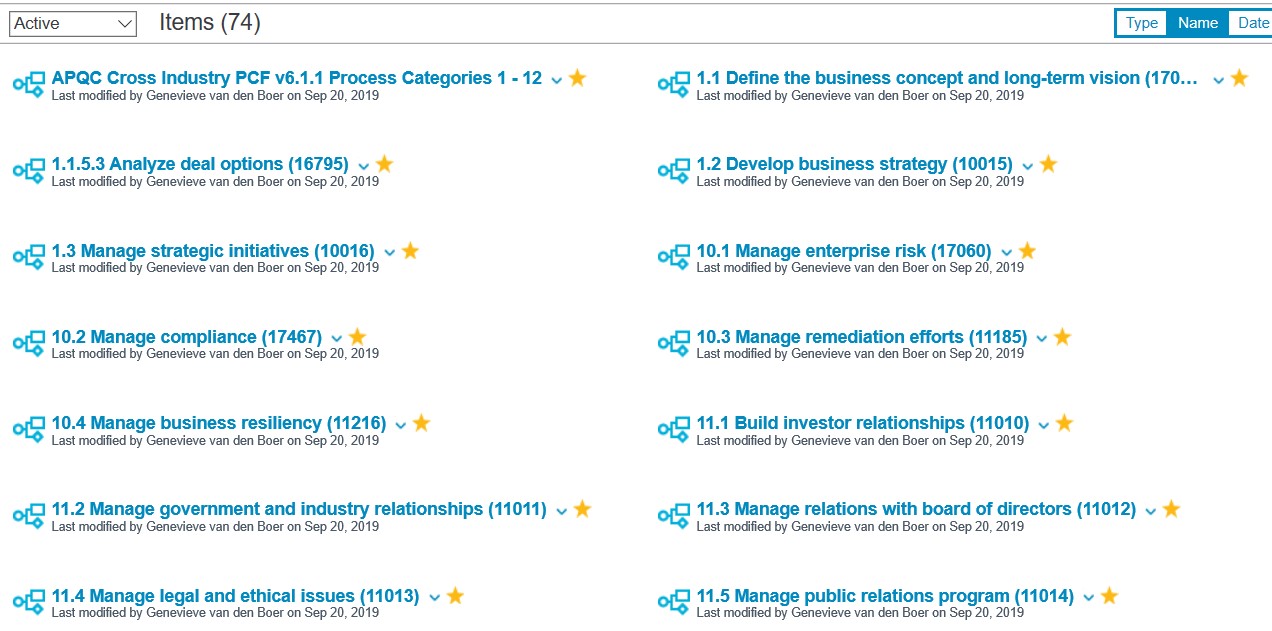 APQC imported processes