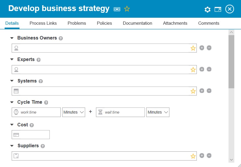 Details Tab for Processes