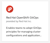 Red Hat GitOps tile