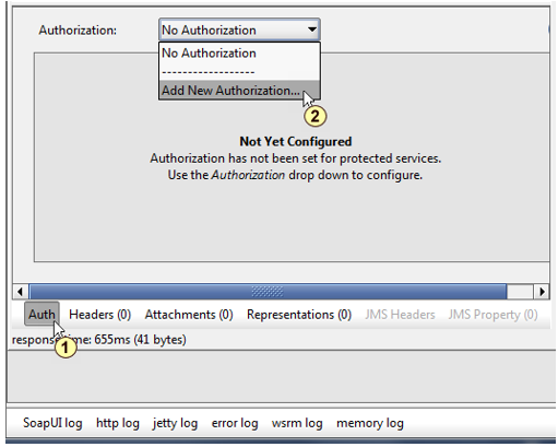 Screen capture of adding an authorization