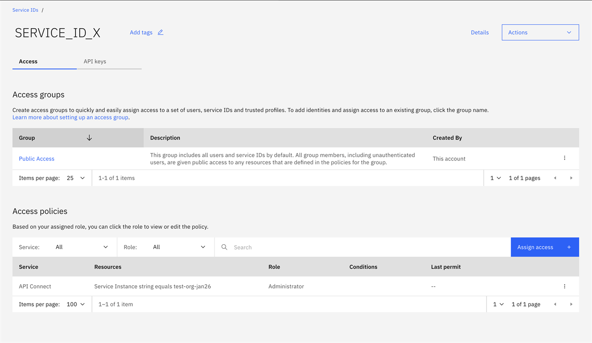 Role synchronization between IBM Cloud IAM and IBM API Connect Reserved ...