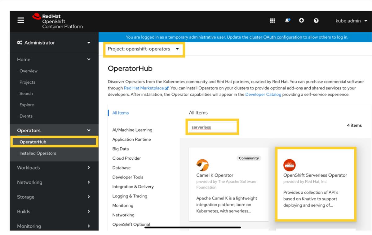 OpenShift Serverless & Components on IBM Z / LinuxONE