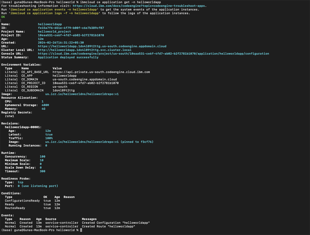 Deploying a Simple Hello World Node.js App with IBM Code Engine and ...