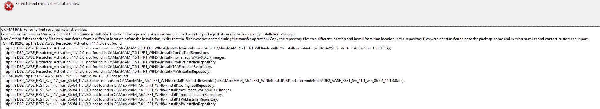 db2 installation error