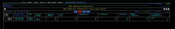 OMEGAMON Db2 Display Interval statistics on E3270 UI for recent ...