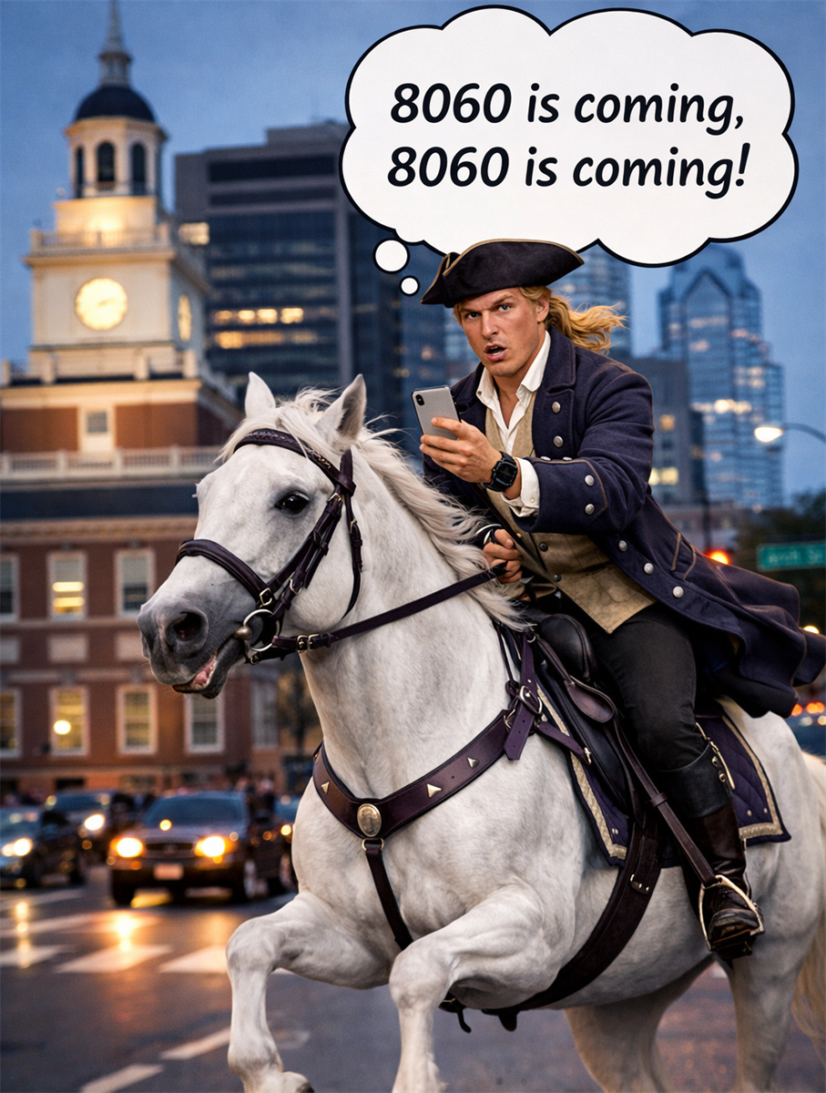 8060 is coming! Paul Revere in Philadelphia June 7-11