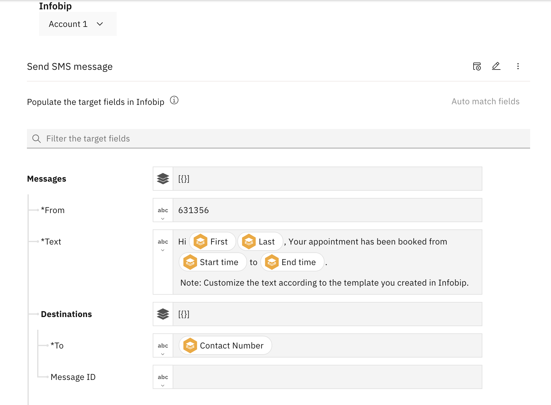 Using IBM® App Connect to interact with Infobip